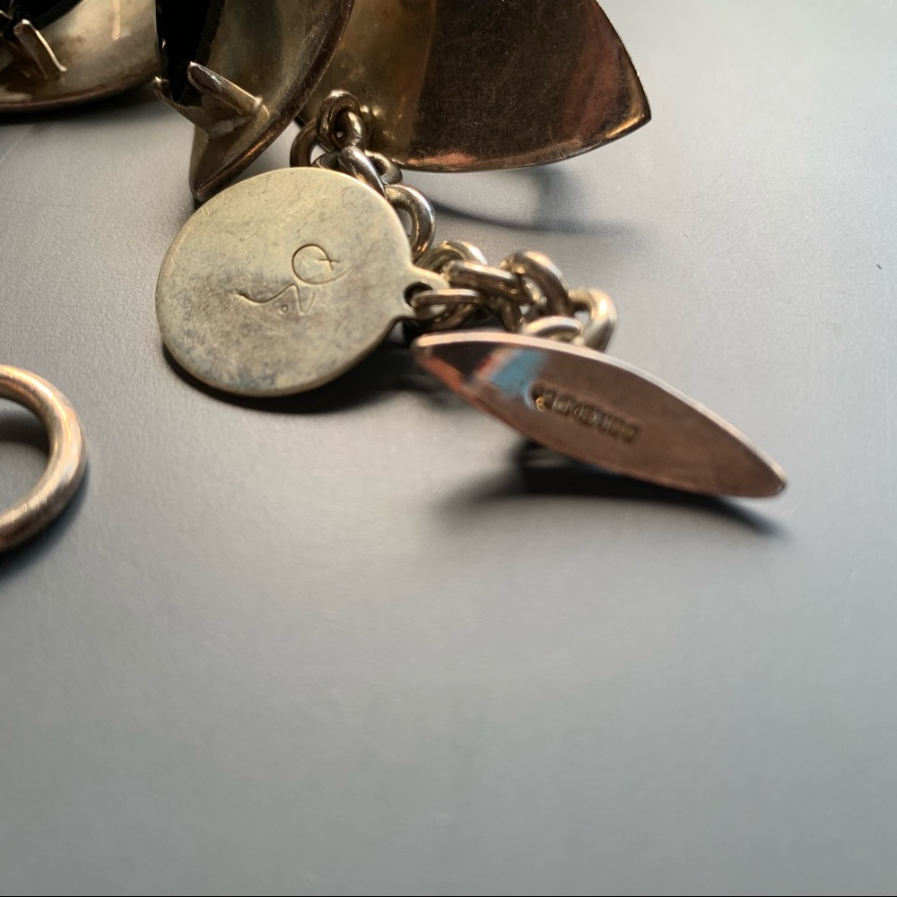 Sterling Silver black c.z. stone necklace - Picture 12 of 14